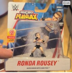WWE Micro Maniax Ronda Rousey Action Figure - Black and White